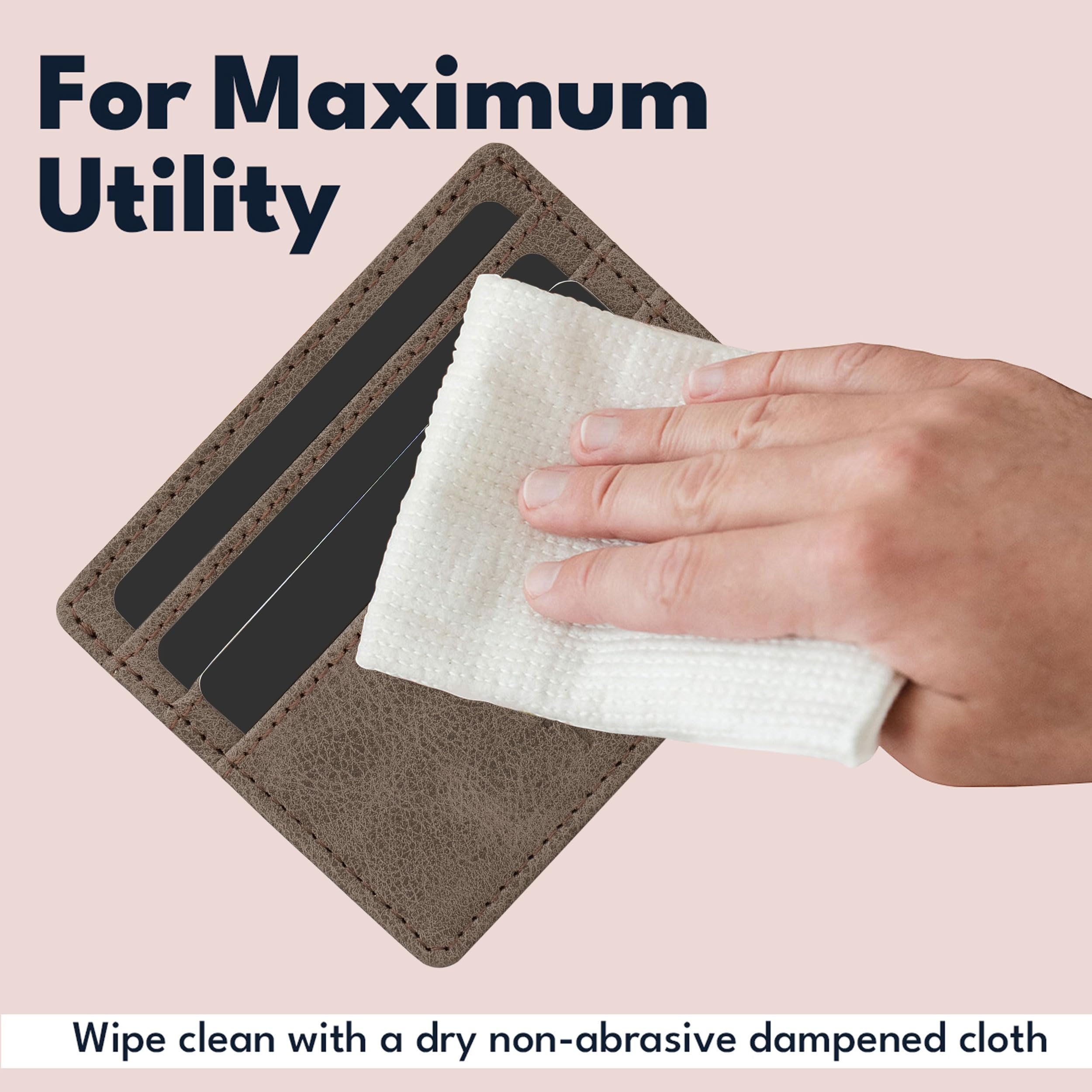 The Wallet Store Suede Leather Zipper Clutch For Her - Brown