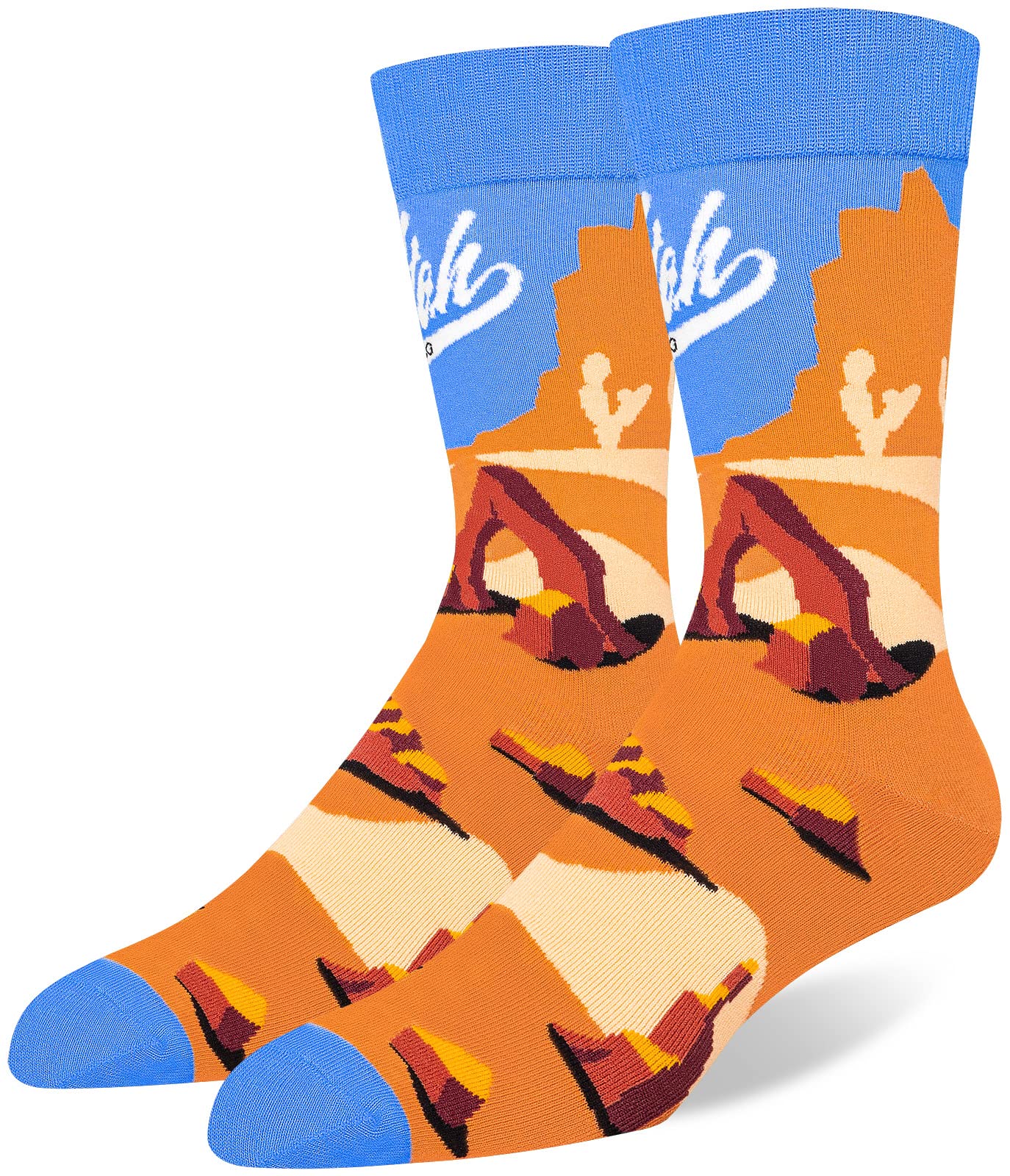 PanPacSightMen's Novelty Crazy Halloween Crew Socks, Funny Pumpkins Ghost Cat Grave Pattern