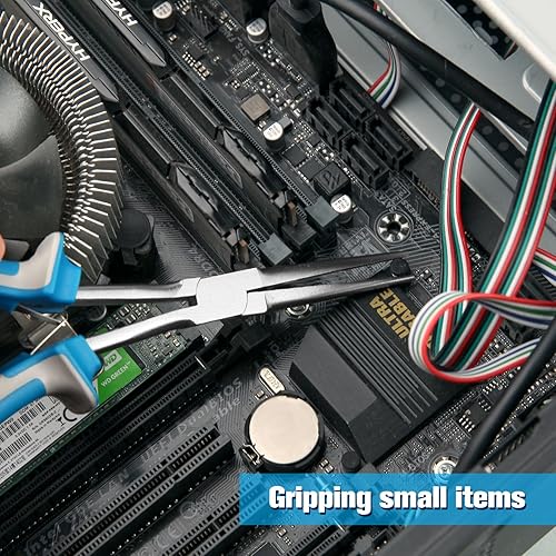 Miniatura 94 de SPEEDWOX Alicates de punta de aguja de largo alcance de 7 pulgadas, alicates de nariz delgados extra largos, mini alicates finos de alambre