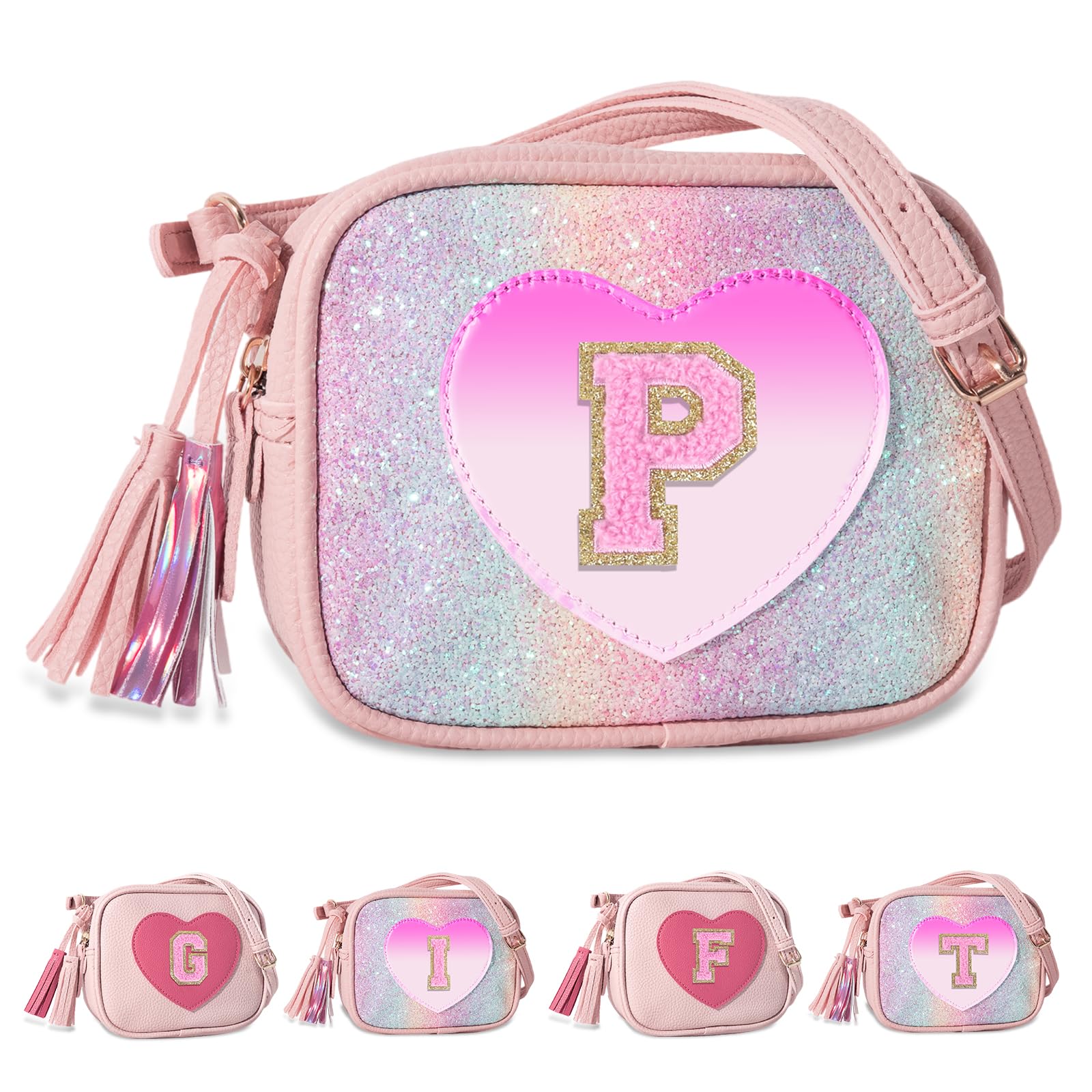 Personalized Toddler Purse for Girls 2–10, Cute Little Girl Purse & Kids Wallet, Small Initial Shoulder Crossbody Bag, Birthday & Christmas Gift for