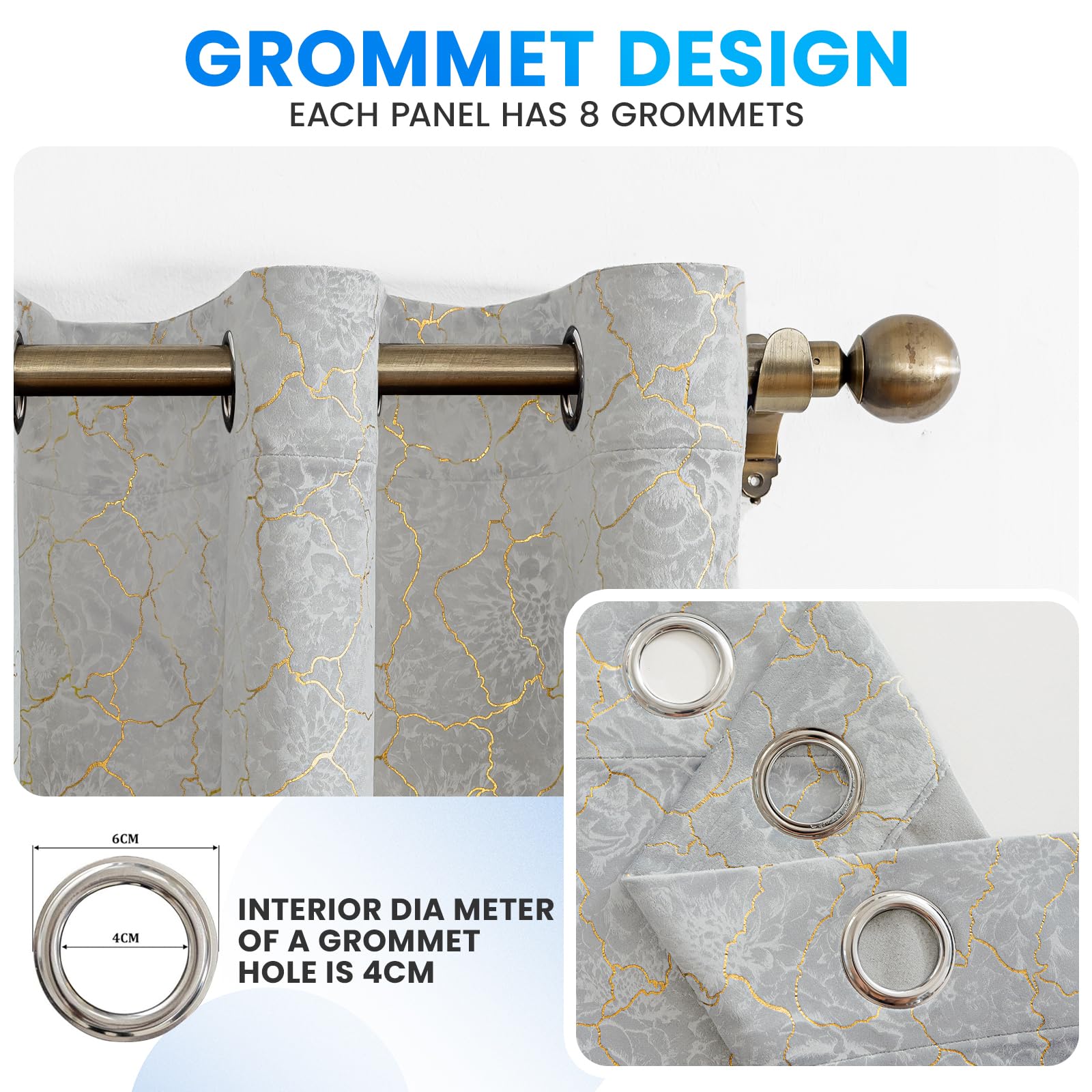 Ystyle Tende Per Interni In Velluto 2 Pezzi, 140x260cm, Tende Oscuranti Termiche Isolanti, Anti-Rumore, con Anelli, Tenda Moderna per Camera da Letto e Soggiorno, Beige
