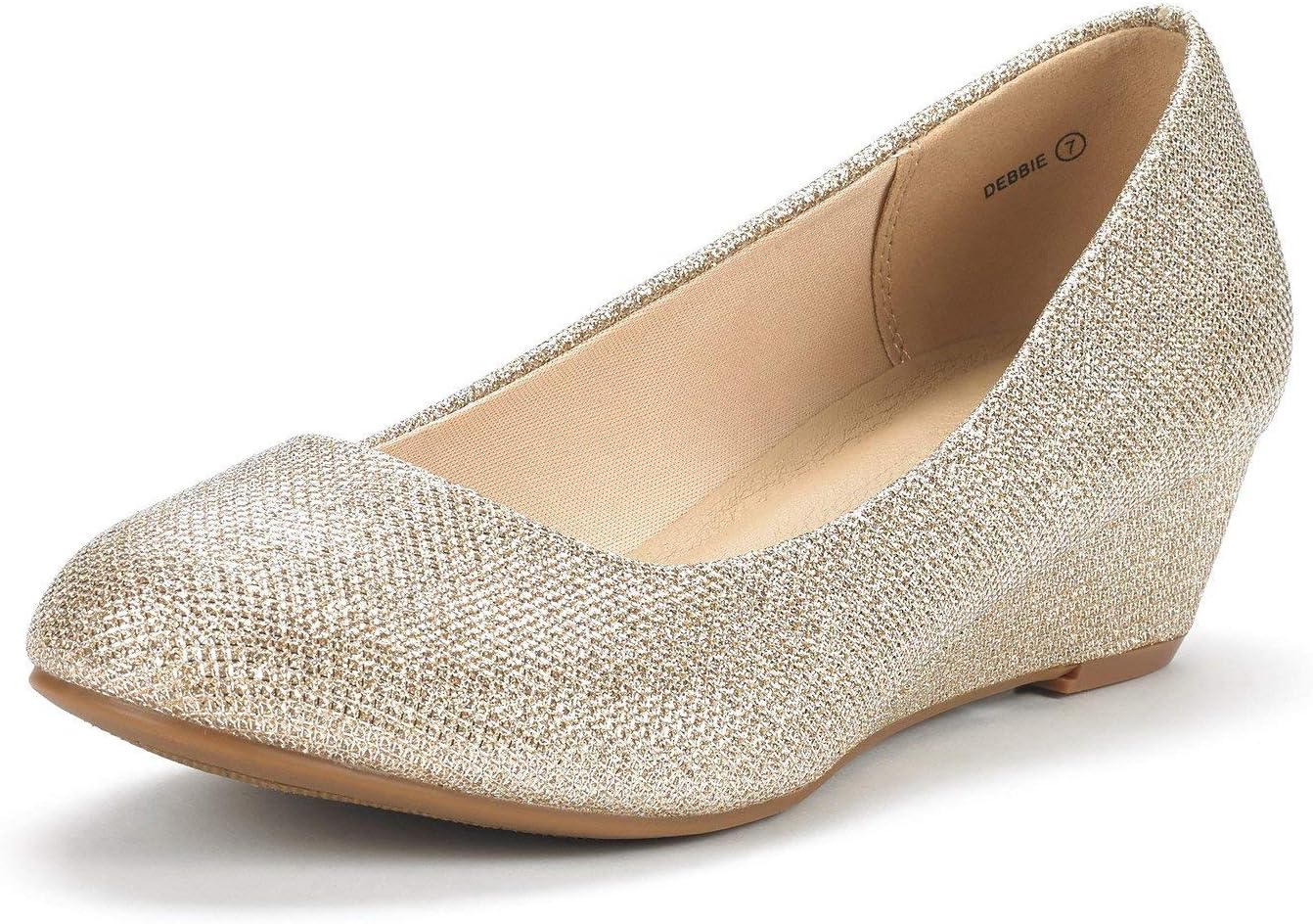 DREAM PAIRS Women's Debbie Mid Wedge Heel Pump Shoes