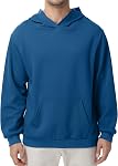 Men’s Hooded Sweatshirt – Lightweight Cotton Pullover Hoodie, Solid Color Long Sleeve for Casual and Layering