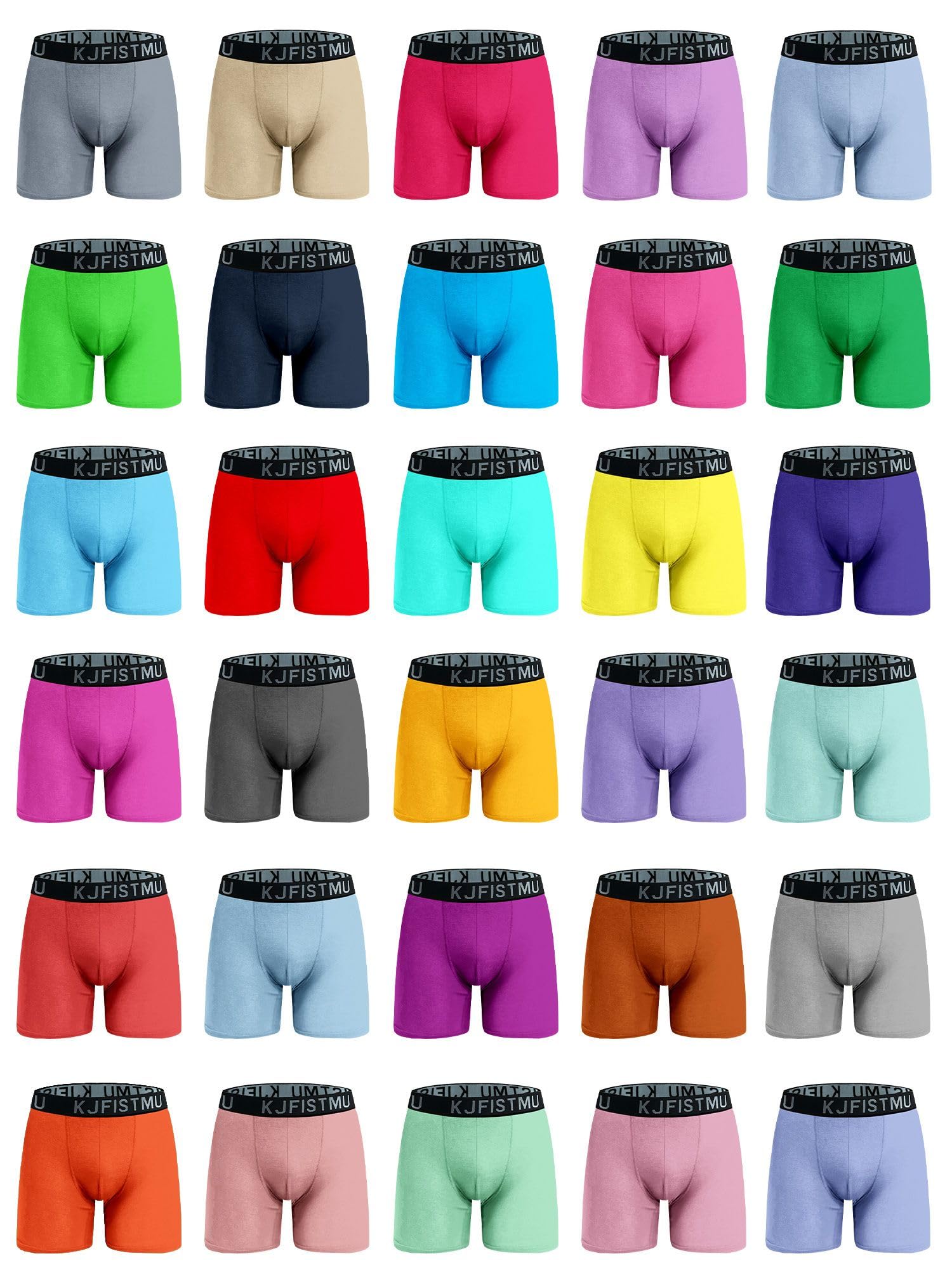 KJFISTMU Mens Underwear Boxer Briefs Pack - Moisture Wicking Breathable Underwear for men