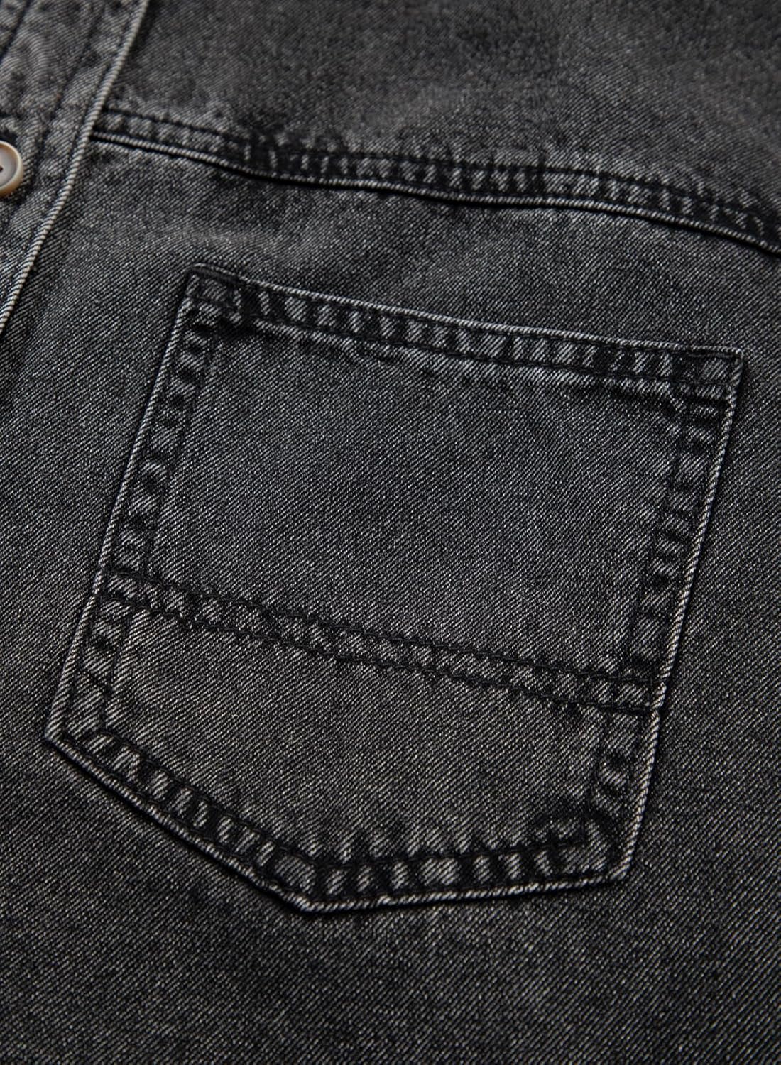 Sidefeel Women Denim Shirts Oversized Long Sleeve Button Down Blouse V Neck Casual Top Shackets - Image 7