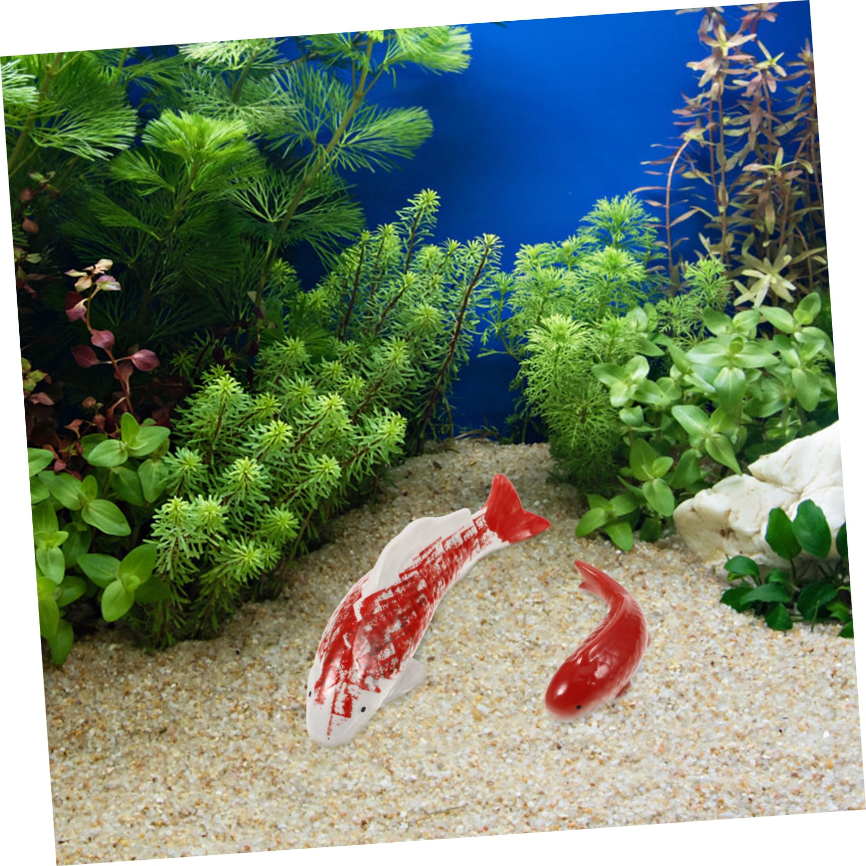 Kisangel 4stücke Keramische Fische Statue Für Aquarium Schwimmende Fischdekoration Kreative Tierfiguren Für Teiche Und Aquarien Langlebig Und Detailreich