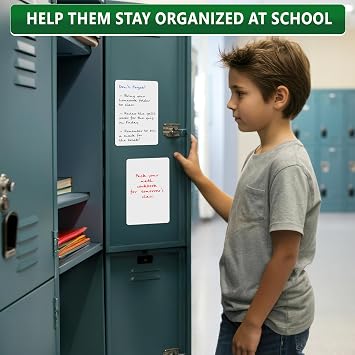 Locker Dry Erase Board Magnetic 5.5x8 - Locker Whiteboard Magnetic - Dry Erase Board for Lockers Magnet White Boards for Lockers Small Magnet White Boards - 5x8 Mini Whiteboard