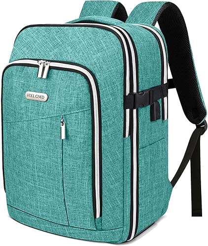 Mochila de viaje para hombres y mujeres, mochila de transporte aprobada por vuelo, mochila para laptop de 17 pulgadas, bolsa grande, Verde, Mochilas