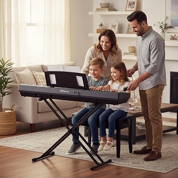 Roland FP-10 88-Key Digital Piano Bundle with Sustain Pedal, Cover, Cable, Online Piano Lessons, Austin Bazaar Instructional Video and Polishing Cloth
