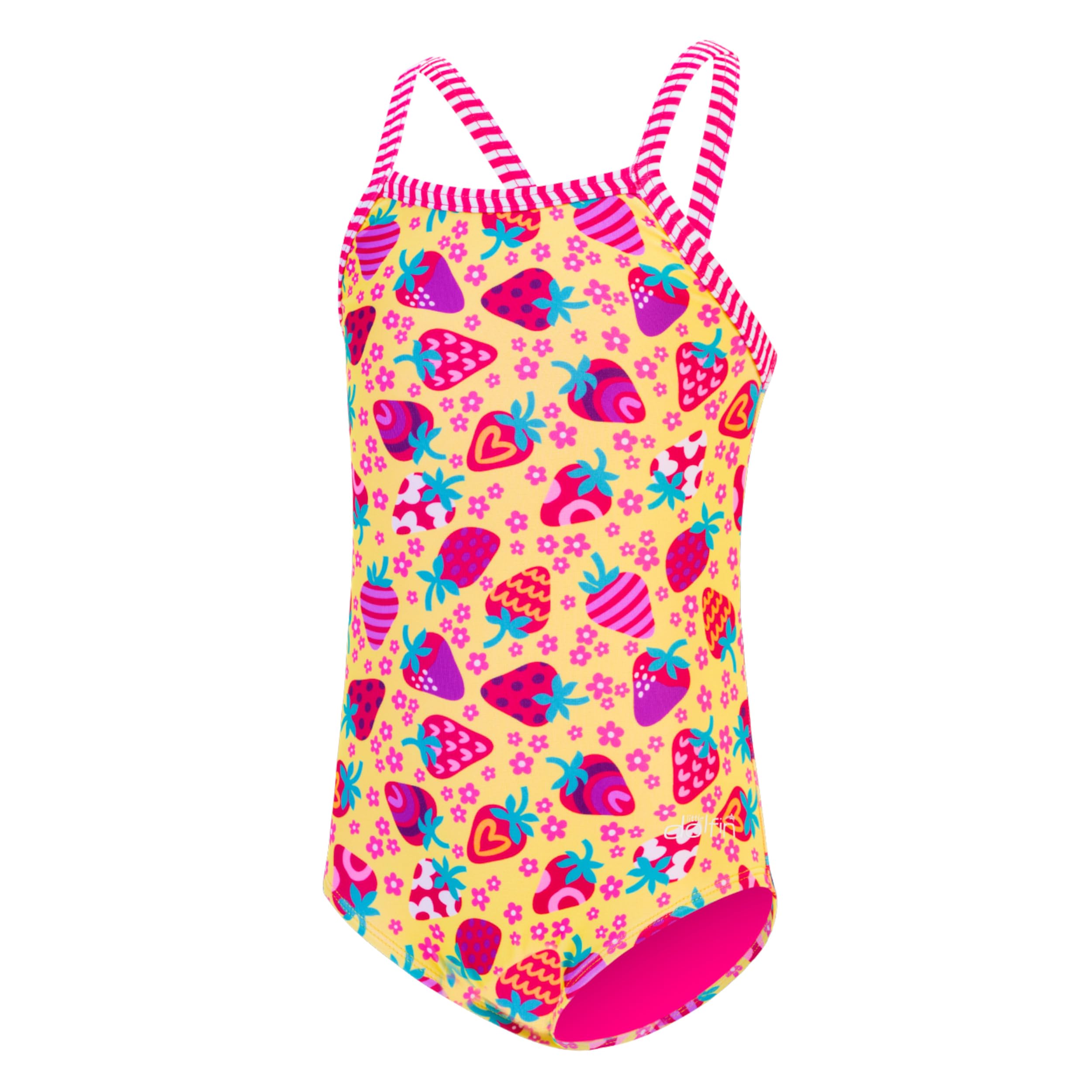 Dolfin Little Girls One Piece Swimsuit for Little Girls and Toddlers