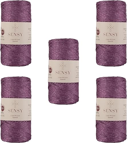 Miniatura 80 de Sensy Premium 2mm 76 Metros de Cuerda de Poliéster 100% Cordón de Polipropileno Cordón de Macramé 2mm Cordón para Bolso de Crochet Hilo de Crochet