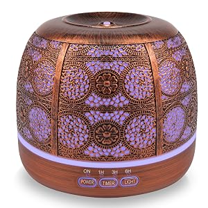 ARVIDSSON 500ml Essential Oil Diffuser Metal Diffusers for Essential Oils Aromatherapy Oil Diffuser for Large Room Color Changing