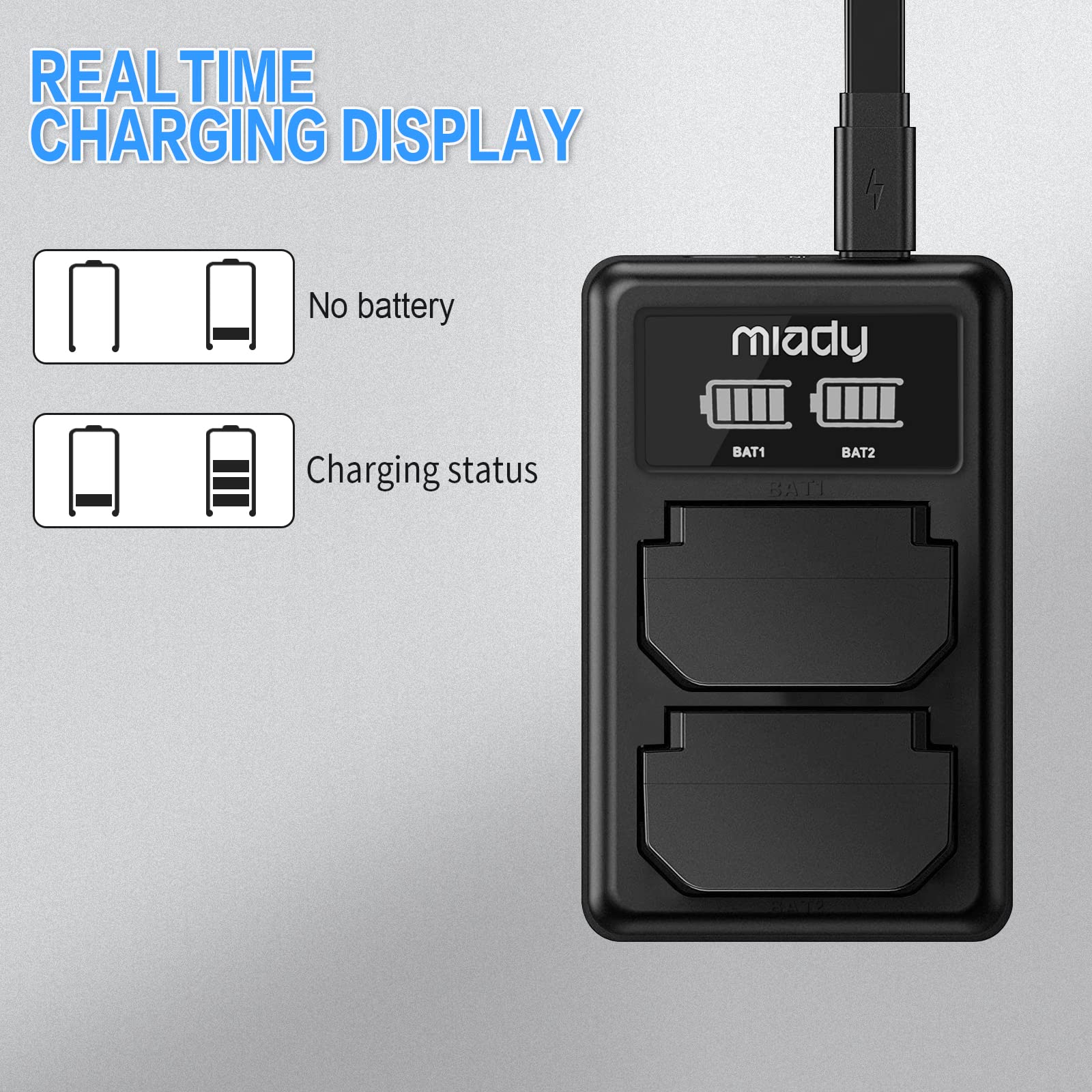 Amazon.com: Miady NP-FZ100 Replacement Battery and Dual LCD 