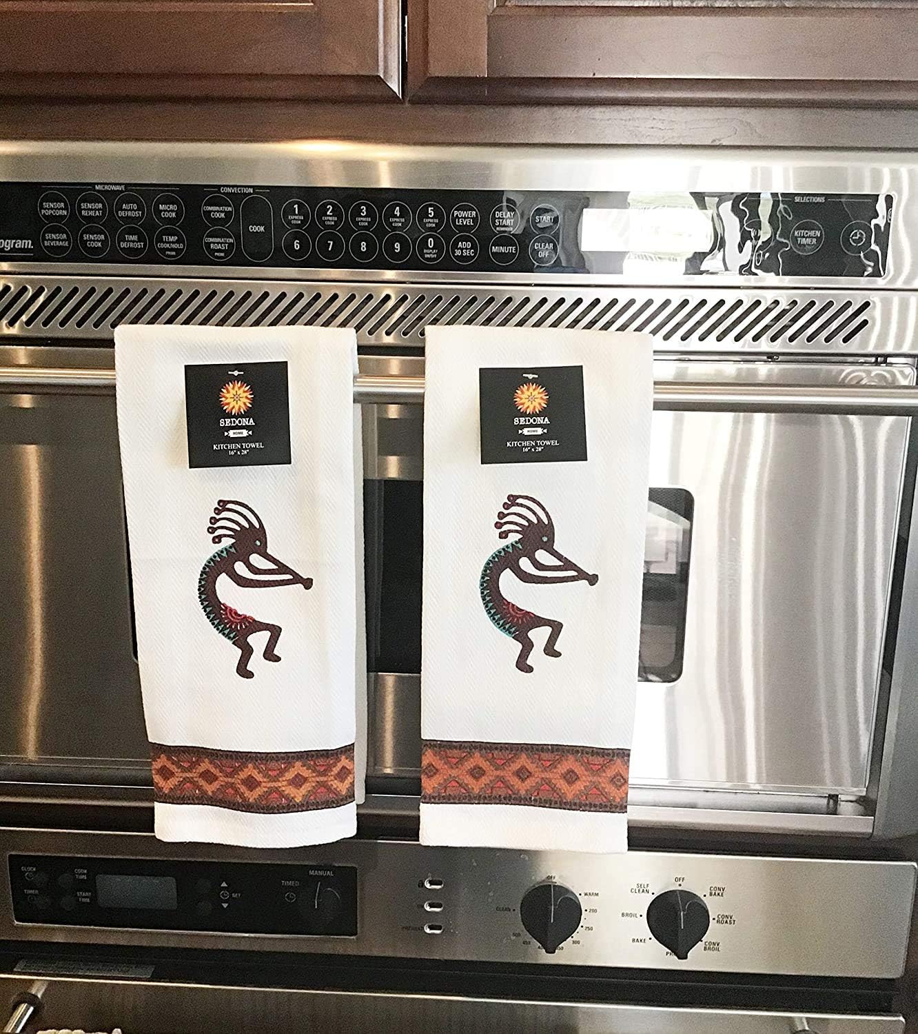 Rustic Southwest Kitchen Novelty Tea Towel (16" x 28") Southwest Inspired Design Machine Washable Cloth Towels for Kitchen Diner (Single Pack) (Kokopelli) - Image 4