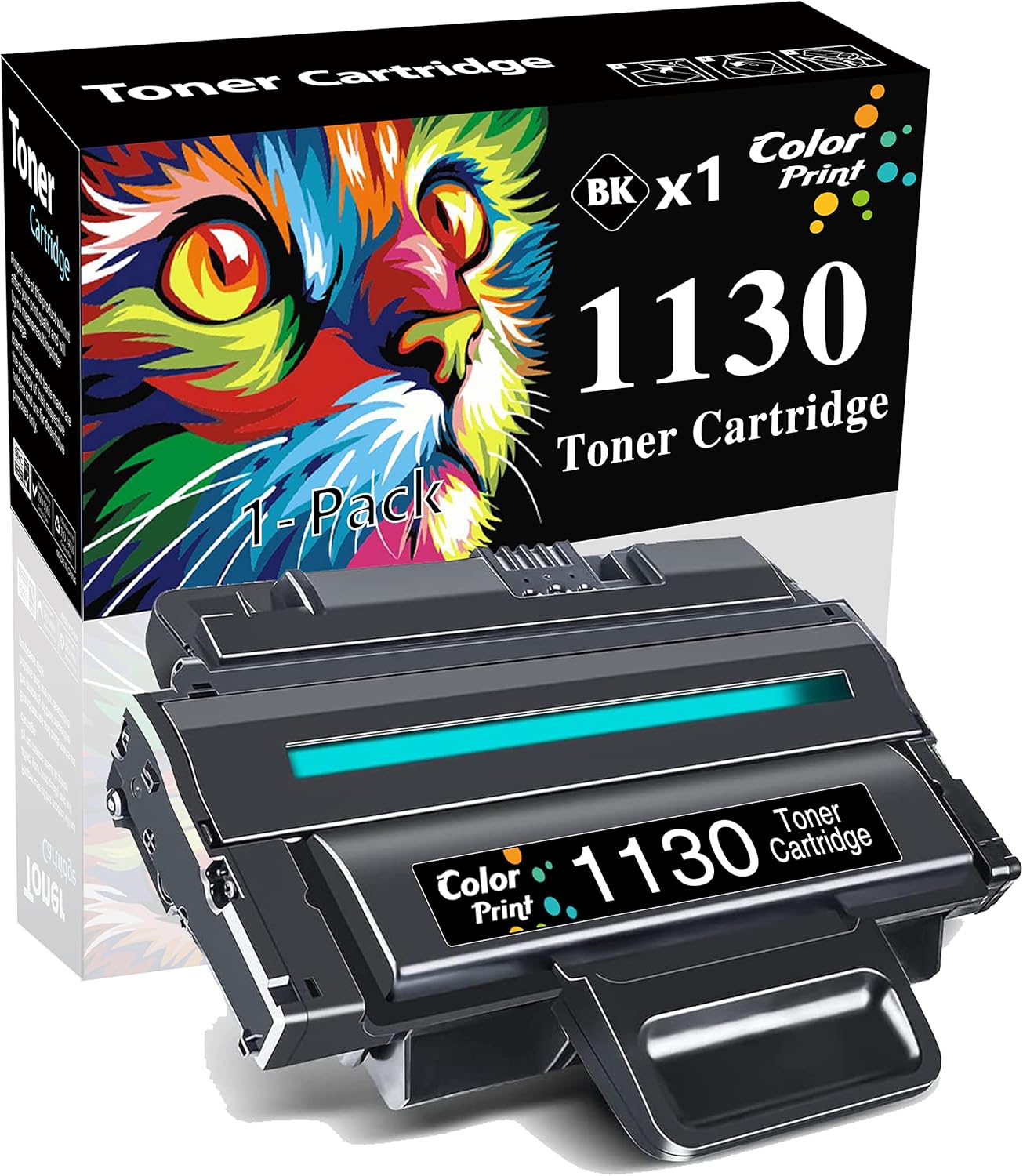 ColorPrint Compatible Toner Cartridge Replacement for Dell 1130 1135N Toner 1130N 330-9523 7H53W 1133 1135 2MMJP 330-9524 3J11D Laser Printer (1-Pack, Black, 2,500 Pages)