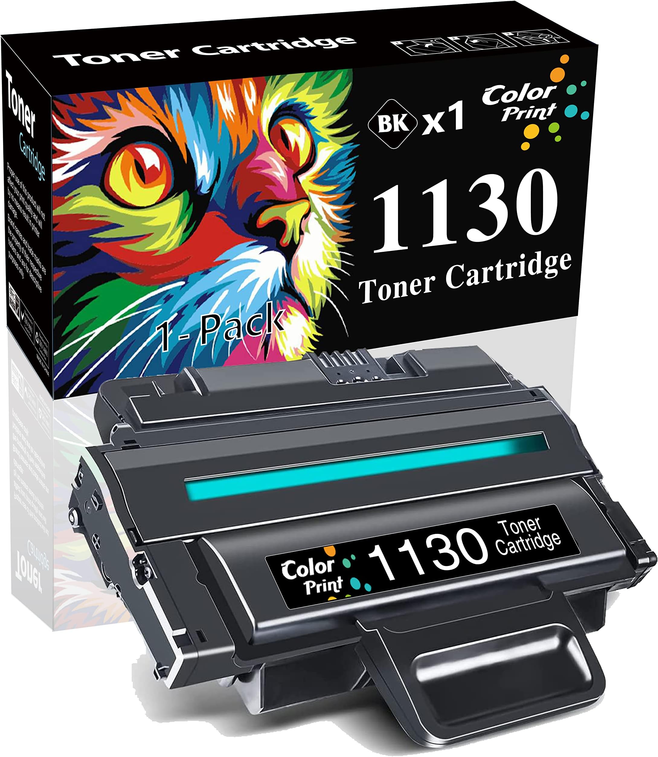 ColorPrint Compatible Toner Cartridge Replacement for Dell 1130 1135N Toner 1130N 330-9523 7H53W 1133 1135 2MMJP 330-9524 3J11D Laser Printer (1-Pack, Black, 2,500 Pages)