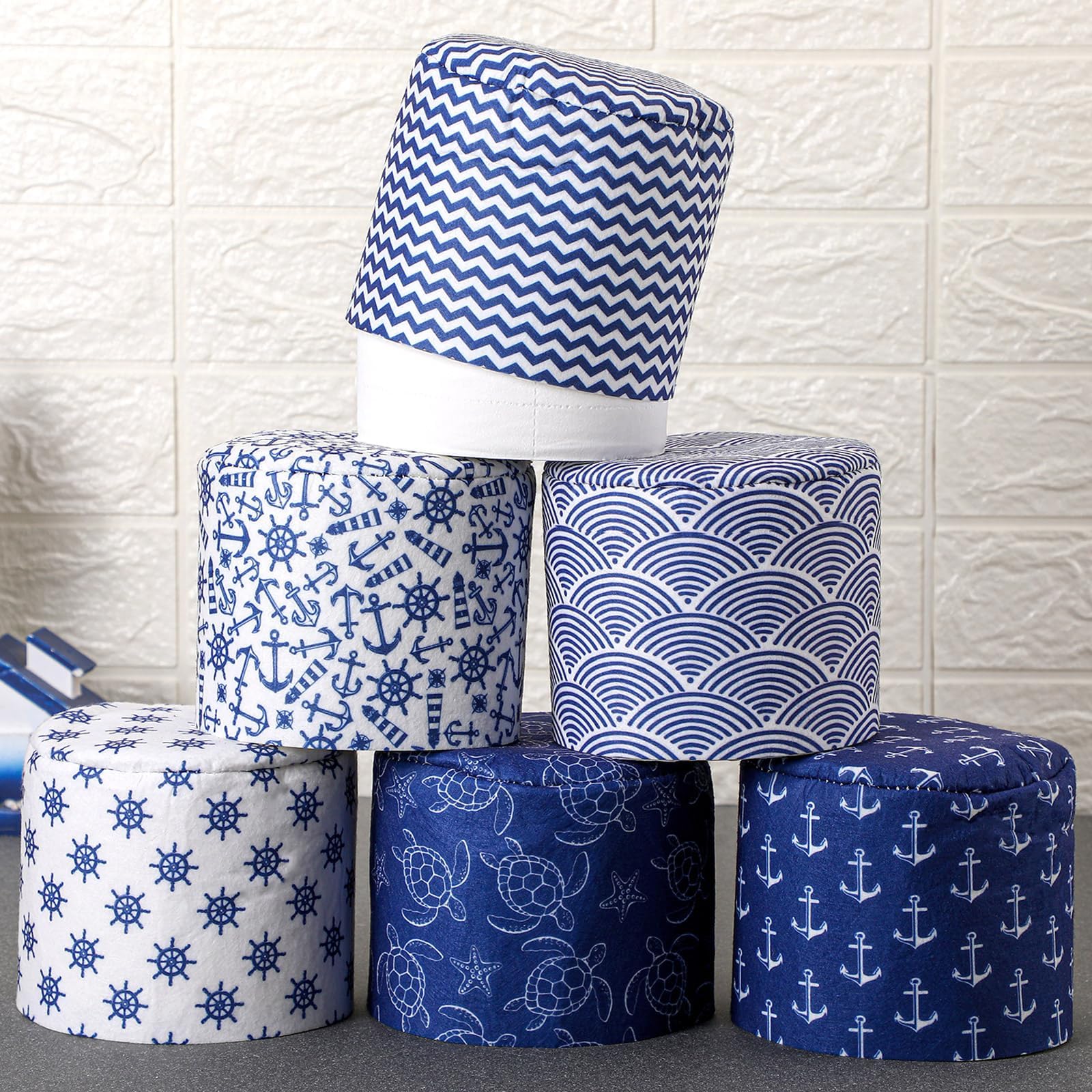 Hoolerry 6 Pcs Decorative Toilet Paper Roll Cover Fit regular Roll Within 4.3 x 5.1'' Reusable Felt Fabric Toilet Tissue Holder Tissue Paper Cover Wrap for women Bathroom Decor Hotel Gift(Rose)