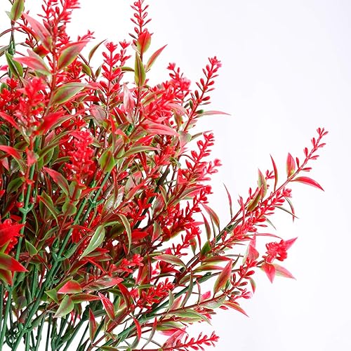 Miniatura 7 de JEMONG 8 paquetes de flores artificiales de lavanda para exteriores, resistentes a los rayos UV, flores falsas que no se decoloran, plantas de