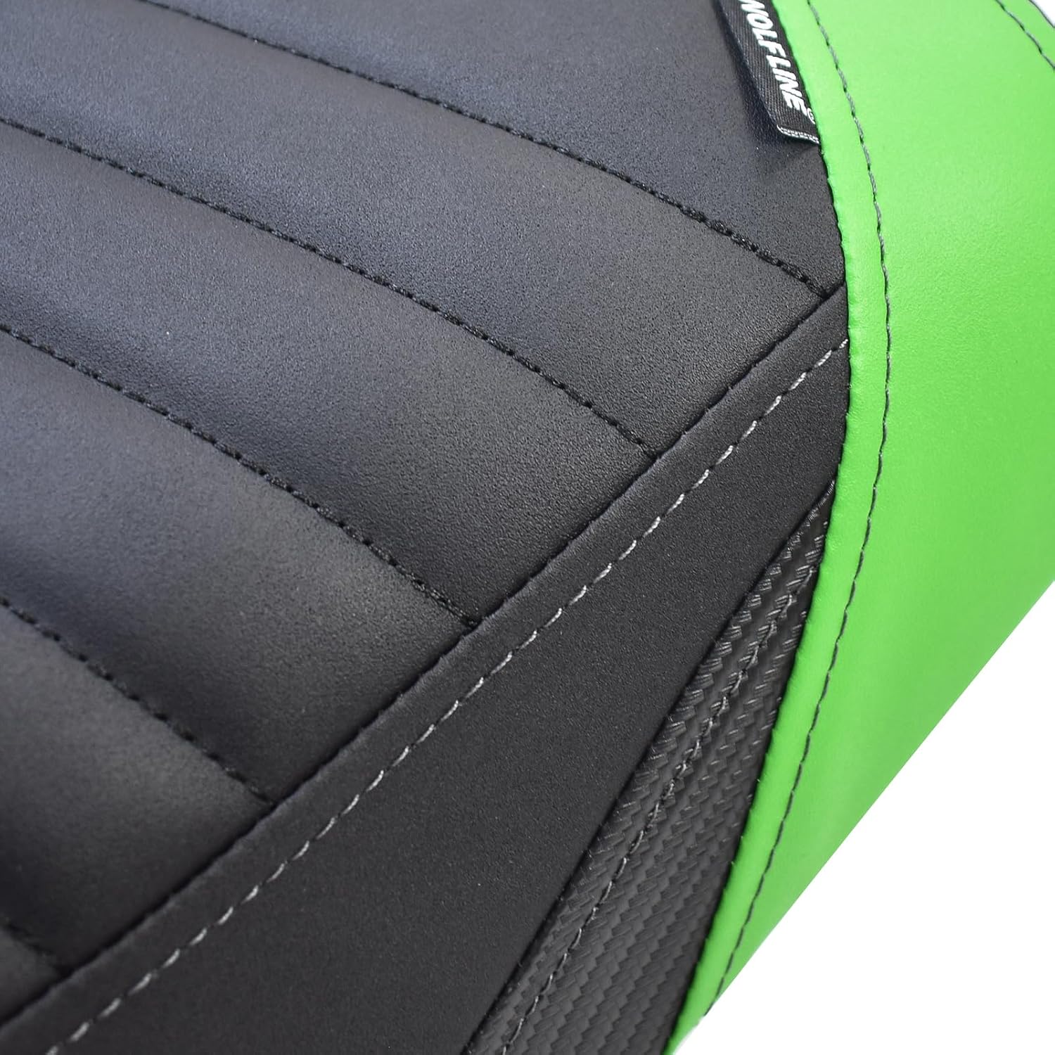 Motorcycle compatible with Front & Rear Anti-Slip Seat Kawasaki Ninja 400 NINJA400 2018-2025 Z400 Accessories 2019-2024 - Driver Passenger Pillion Cushion Set(Front Seat-Green)