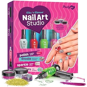 Nail Art Studio for Girls - Birthday Gift - Nail Polish Kit for Kids Ages 7-12 Years Old