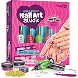 Nail Art Studio for Girls - Birthday Gift - Nail Polish Kit for Kids Ages 7-12 Years Old - Girl Gifts Ideas - Gift Set - Girly Stuff - Polish, Pens, Glitter, Stickers, Gems, Filer - 8 9 10 11 12 Year