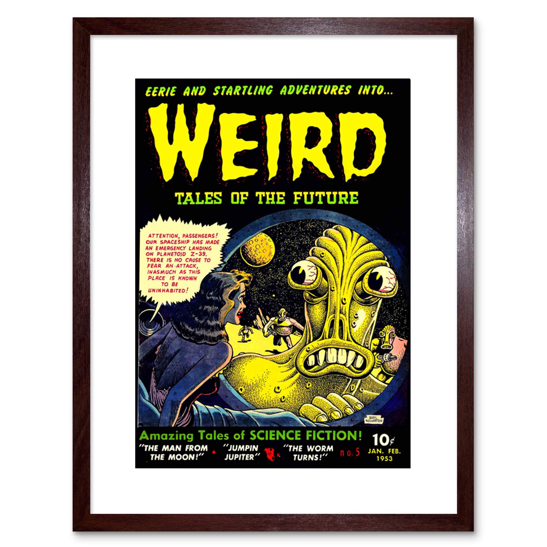 Wee Blue Coo COMIC WEIRD TALES FUTURE ALIEN SCI FI FICTION FRAMED PRINT F97X3066