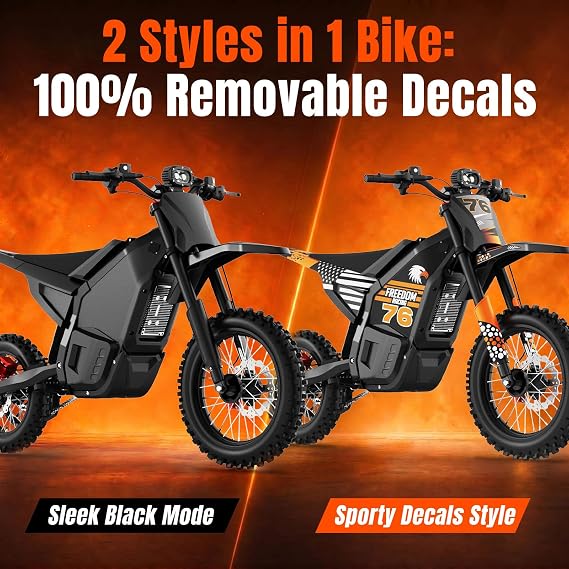 Off-Road Electric Dirt Bike Mid-Drive 3000W for Teens&Adults