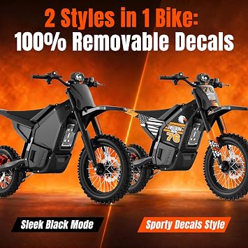 Off-Road Electric Dirt Bike Mid-Drive 3000W for Teens&Adults