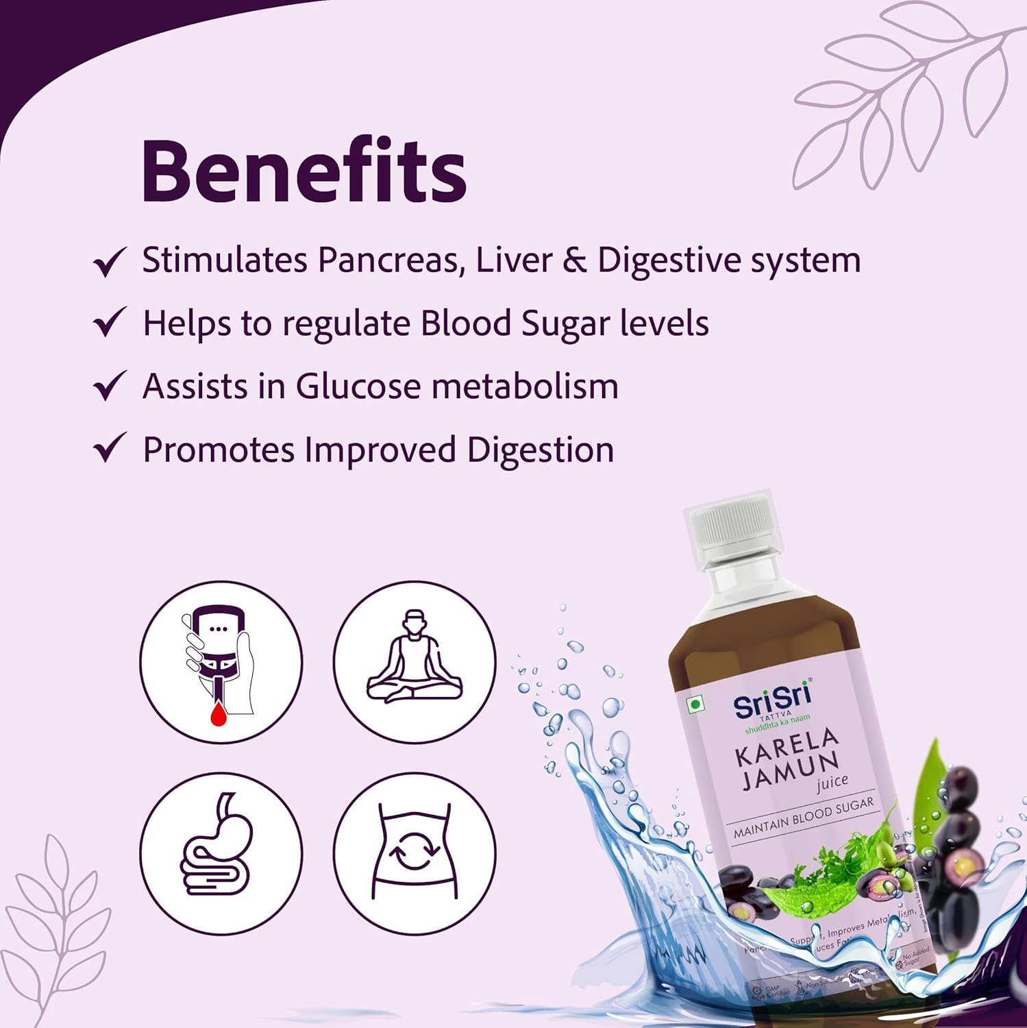 Sri Sri Tattva Karela Jamun Juice -1000 ml Liquid