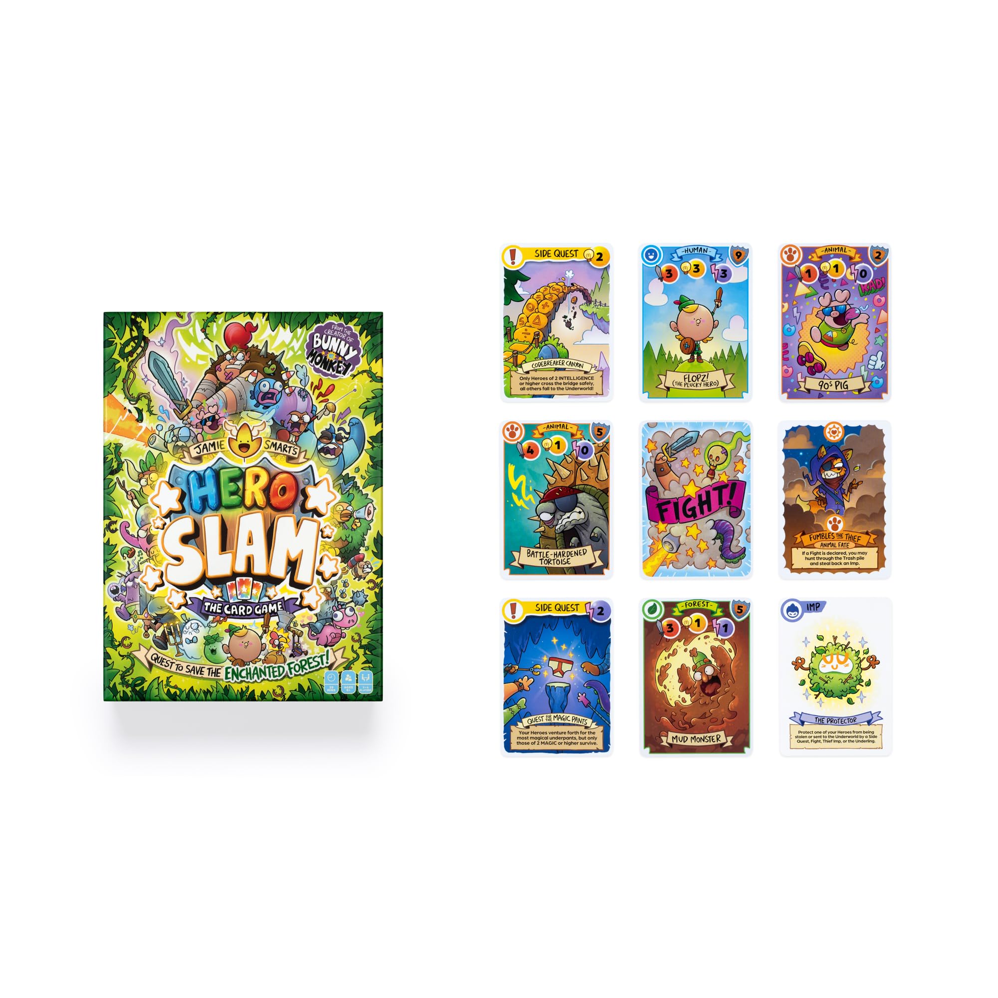 Jamie Smart’s Hero Slam: Quest to Save the Enchanted Forest: A card game by the no 1 bestselling creator of Bunny vs Monkey
