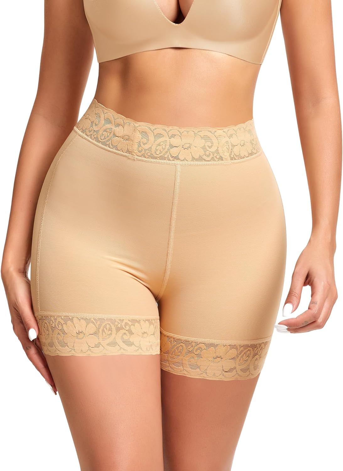 Werena Butt Lifting Shapewear Padded Underwear for Women Tummy Control Shorts Booty Pads Panties Lace Panty Girdle - Image 2