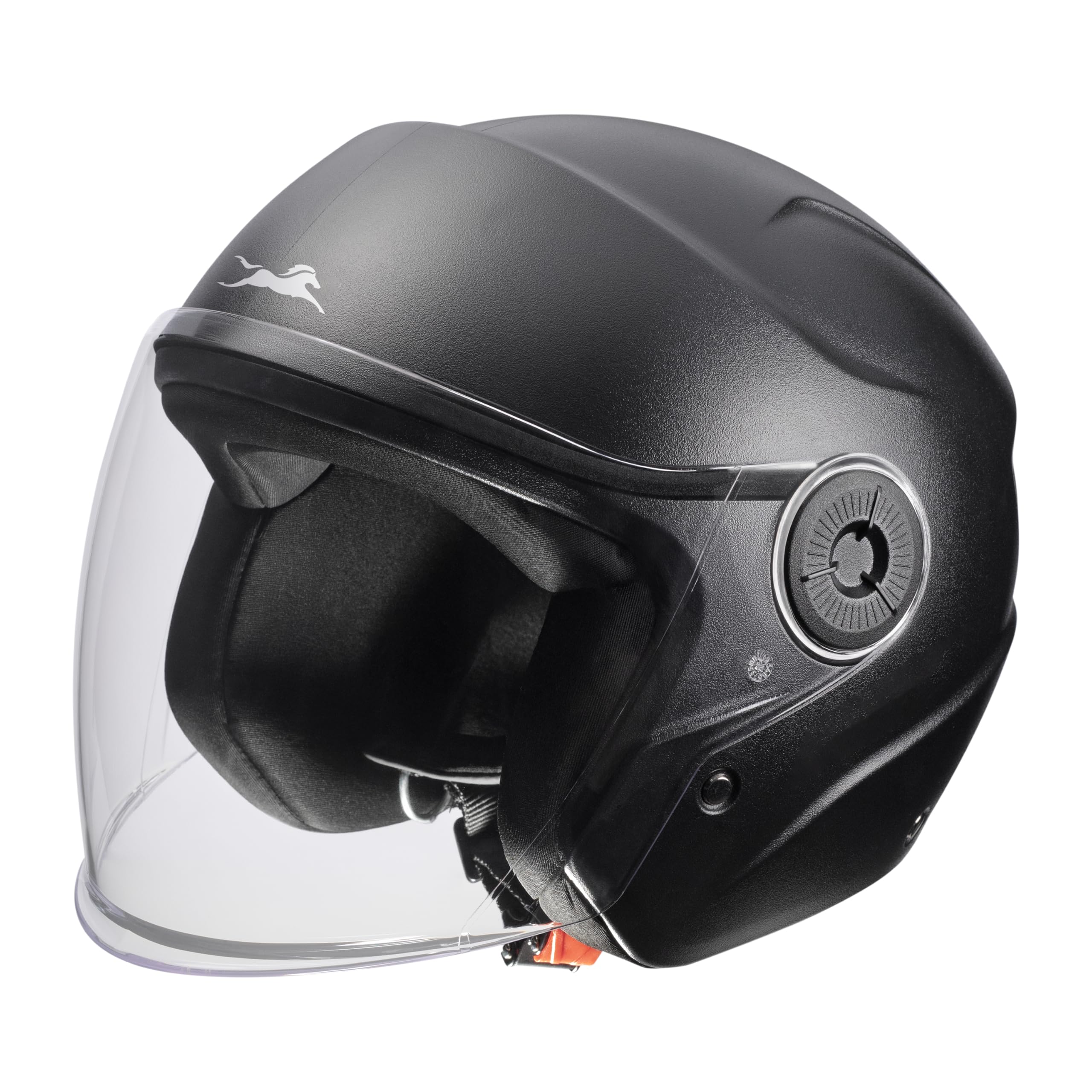 TVS ACE ISI Certified Open face Unisex Helmet with Full Coverage Visor Available in 8 Colors | Lightweight Comfort-Fit Microfiber Liner Equipped with Quick Release Chin Strap