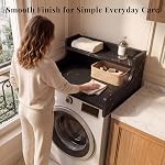 Washer and Dryer Countertop with Shelf, Double Layer Desktop 1-Tier | High Density Wood,Universal Fit,Quick Setup,8.7 Inch Extra Tall Bottom Storage,8.7 Inch Extra Tall Bottom Storage