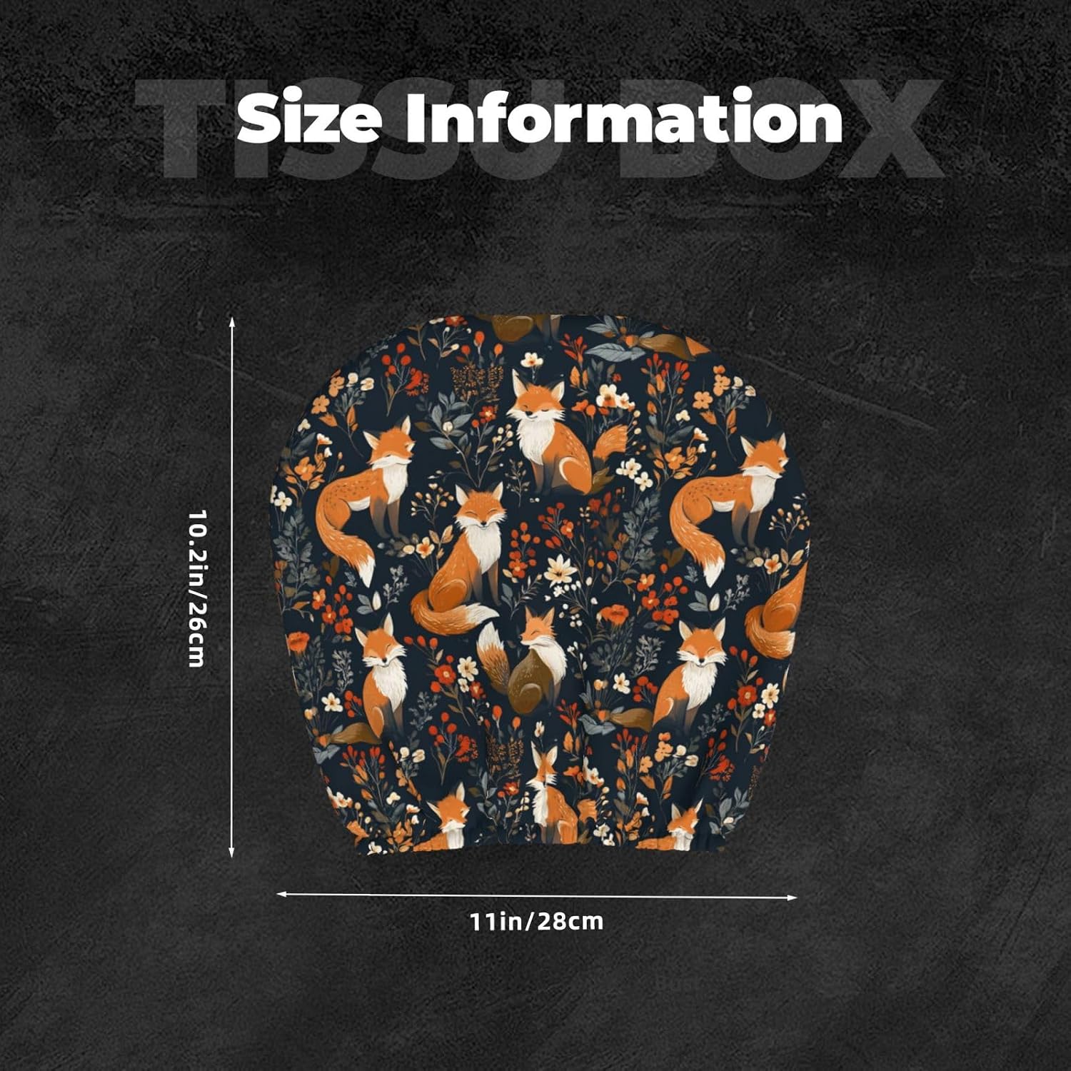 2 Pack Headrest Covers Elegant Pattern Featuring Foxes Seat Cover Accessories Car Headrest Protector Universal Fit to All Car/Truck Models image 5