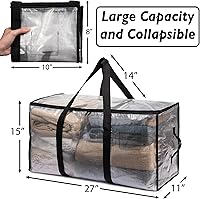 Vista 3 de ClearSpace Bolsas de mudanza o bolsa de almacenamiento de gran tamaño – Cajas grandes para mudanzas con correas de mochila, cremalleras y asas