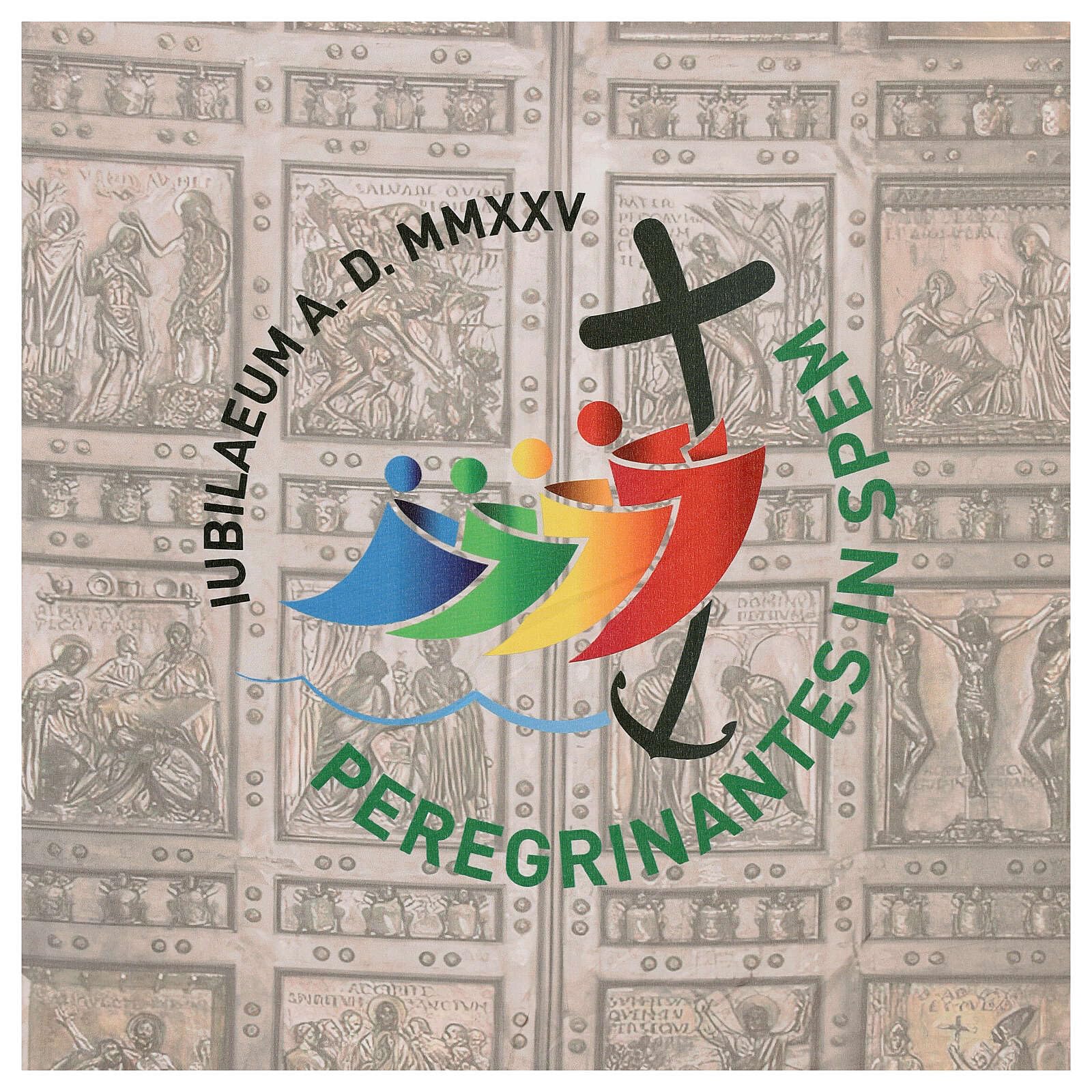 Holyart Stendardo Logo Ufficiale Giubileo Roma 2025 100x70 cm Porta Santa
