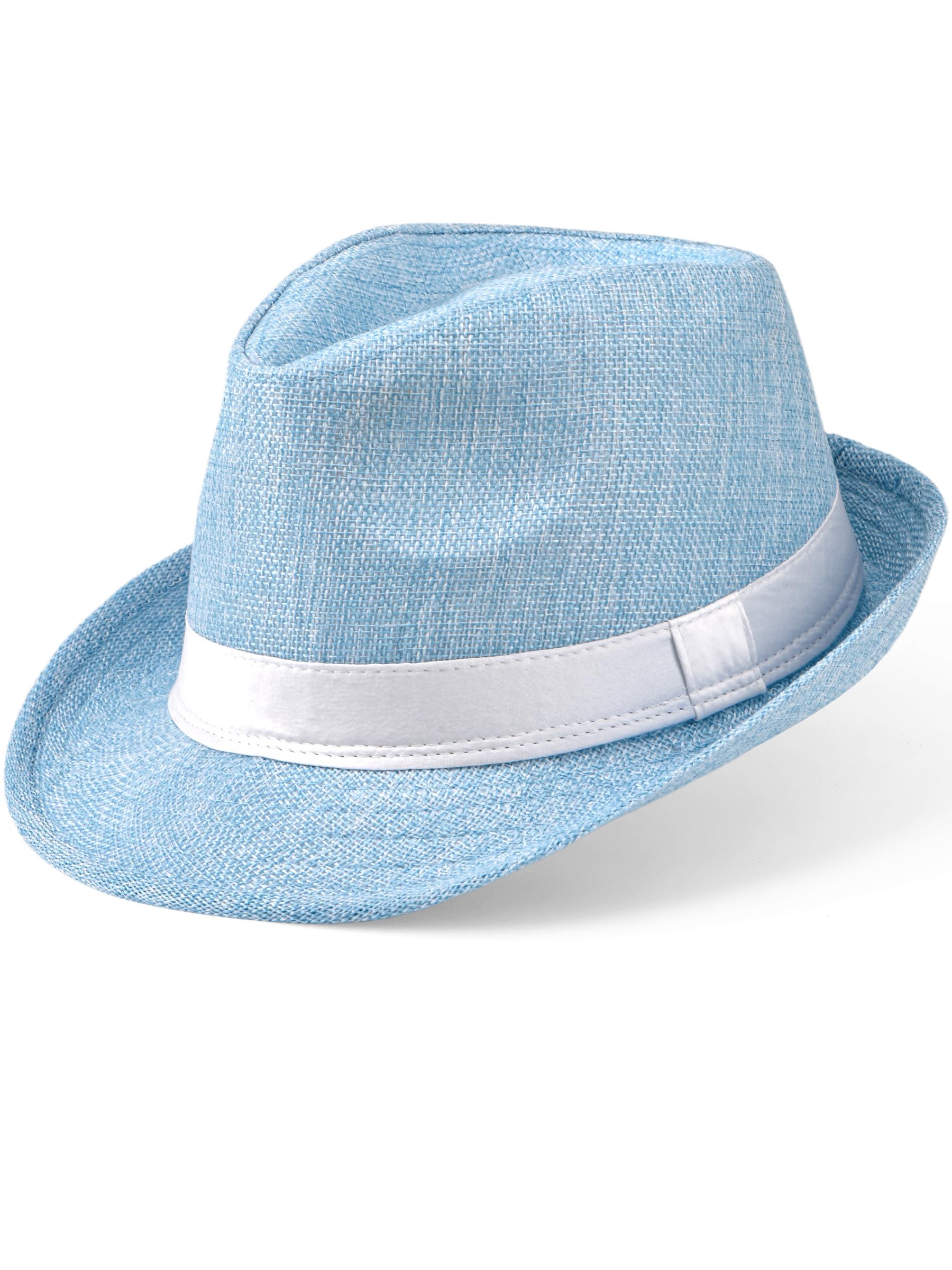 BABEYOND Men's 1920s Short Brim Trilby Fedora Hat