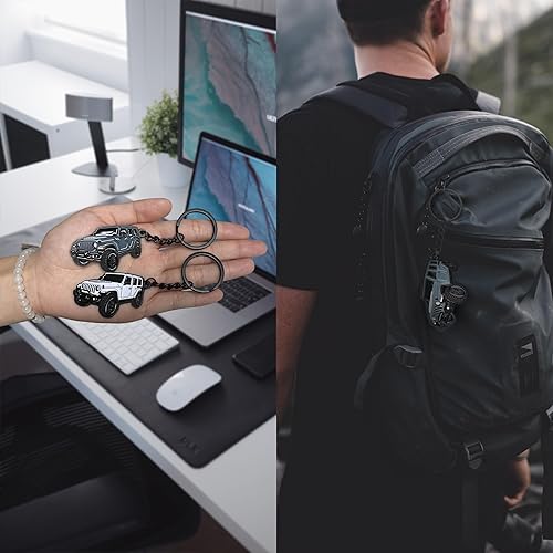 Miniatura 6 de Novastar Llavero de coche para accesorios Jeep Wrangler, llaveros geniales para llaves de coche compatible con llavero Jeep Wrangler