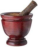 Thai Mortar Pestle Grinding Cookware Thai Food Menu Recipe Kitchen Tool Product of Thailand (5 inch)