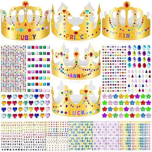 Gold Paper Crowns, Diy Birthday King Crowns Craft to Decorate,