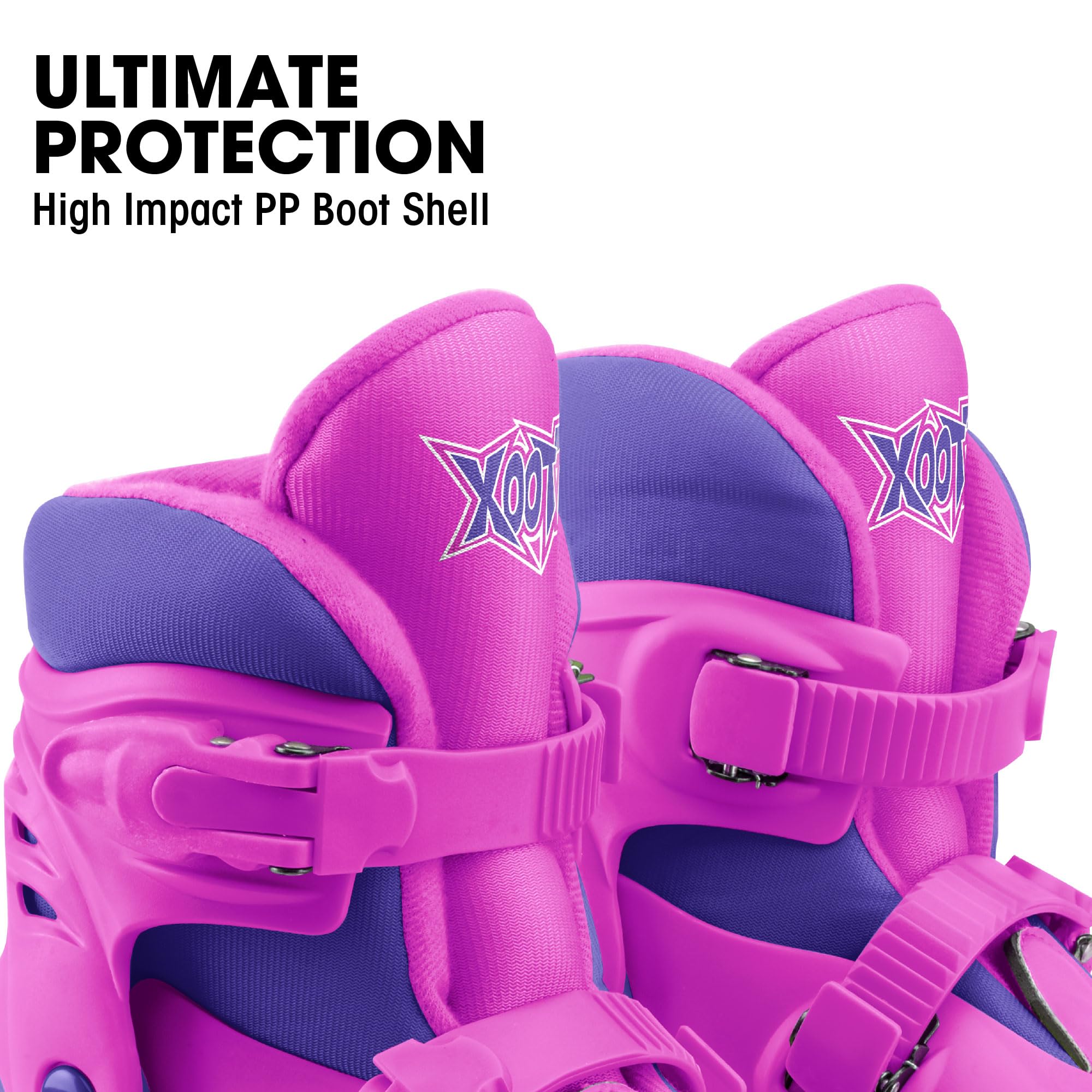 Xootz Kids Quad Skates, Beginner Adjustable Roller Skates