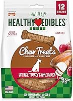 Vista 13 de Nylabone Healthy Edibles Masticables Naturales para Perros - Golosinas masticables de larga duración para perros, sabor a carne asada y pollo