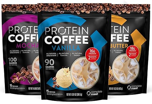 Paquete de 3 tostados completos: mantequilla de maní de vainilla, moca y moca