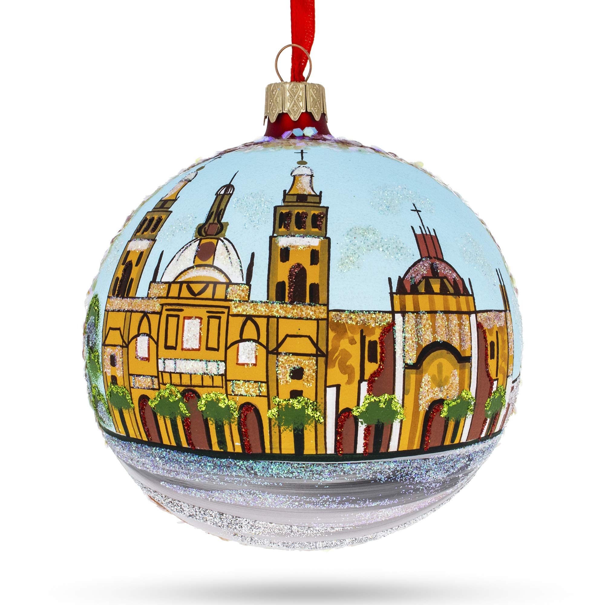 Boule de Noël Mexico City pour décorer le salon en hiver