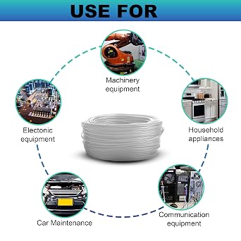 2 Core White 3182Y Flexible PVC Electrical Mains Cable BASEC Approved, 1mm(1 Meter)