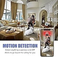 Vista 6 de Thcbme Cámara espía oculta, cámara WiFi HD 1080P - Mini cámara de niñera con visión nocturna y detección de movimiento - Cámaras inalámbricas