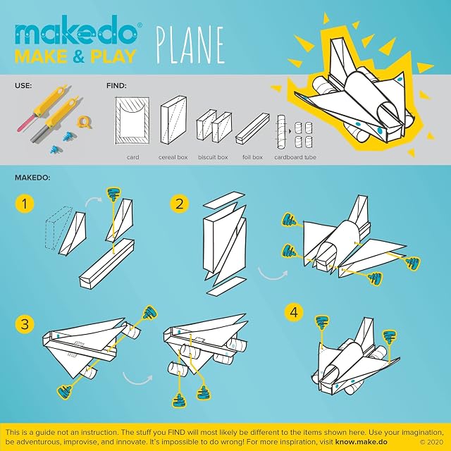 Foto 3 de 7 de Makedo FOLD ROLLER, Rodillo plegable para esculpir cartón como un profesional. Juguetes educativos STEM…