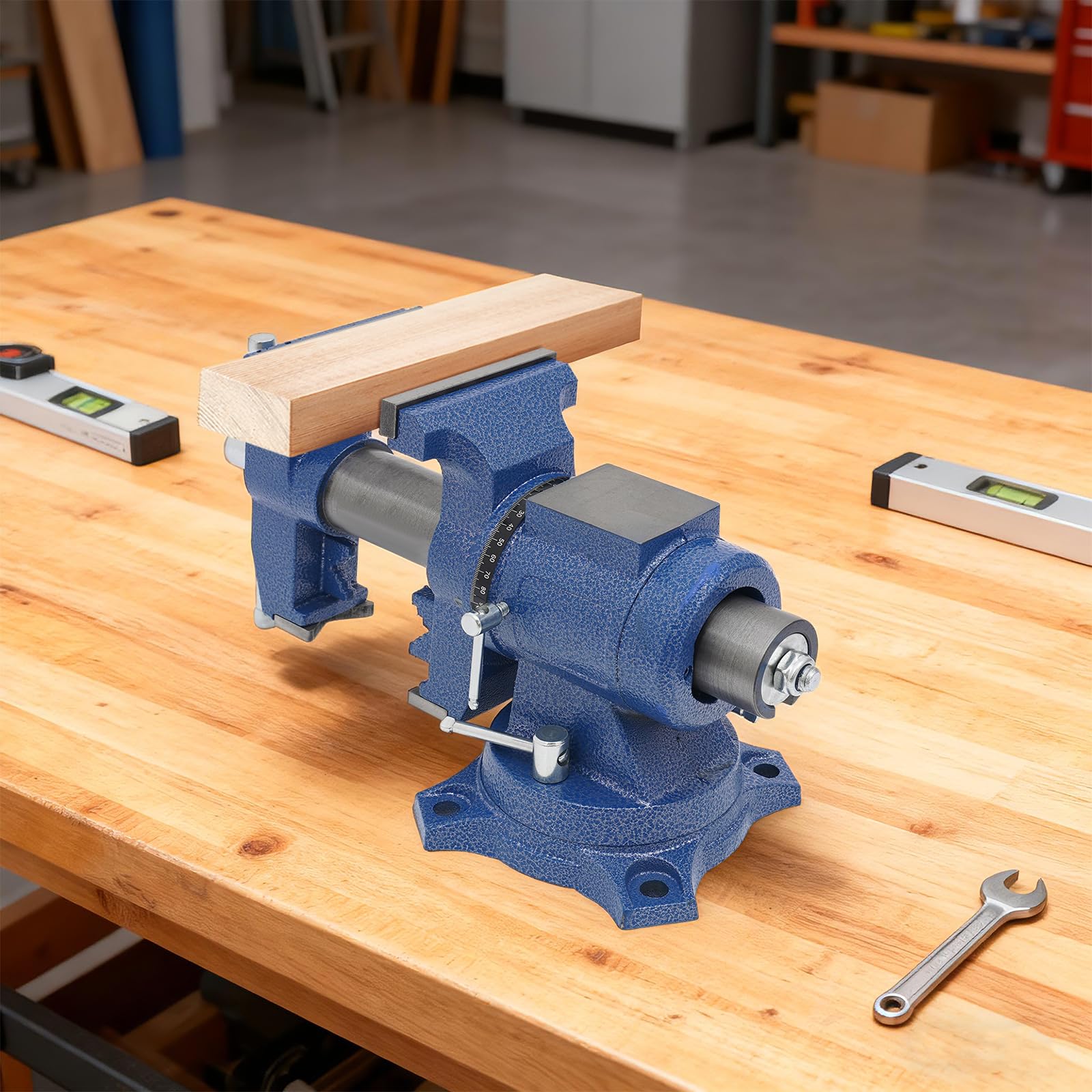 Morsa da tavolo da 125 mm, Morsa rotante a 360°, Morsa da banco da 5 pollici, Morsa industriale pesante di serraggio, Per smerigliatrice piana fresatrice