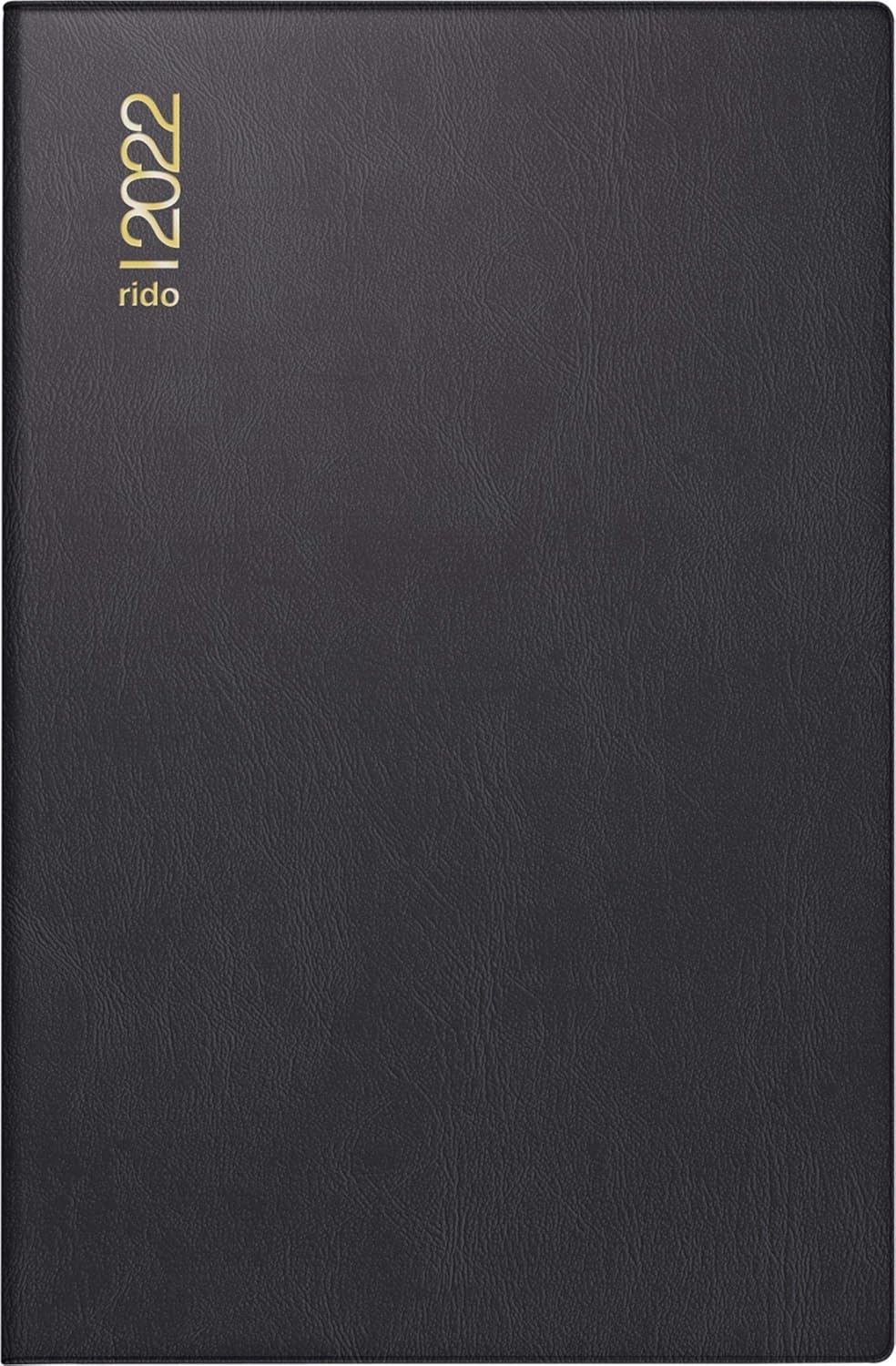 rido/idé 7016212902 Pocket Calendar Industry II, 1 Page = 2 Days, 75 x 112 mm, Plastic Cover Black, Calendar 2022