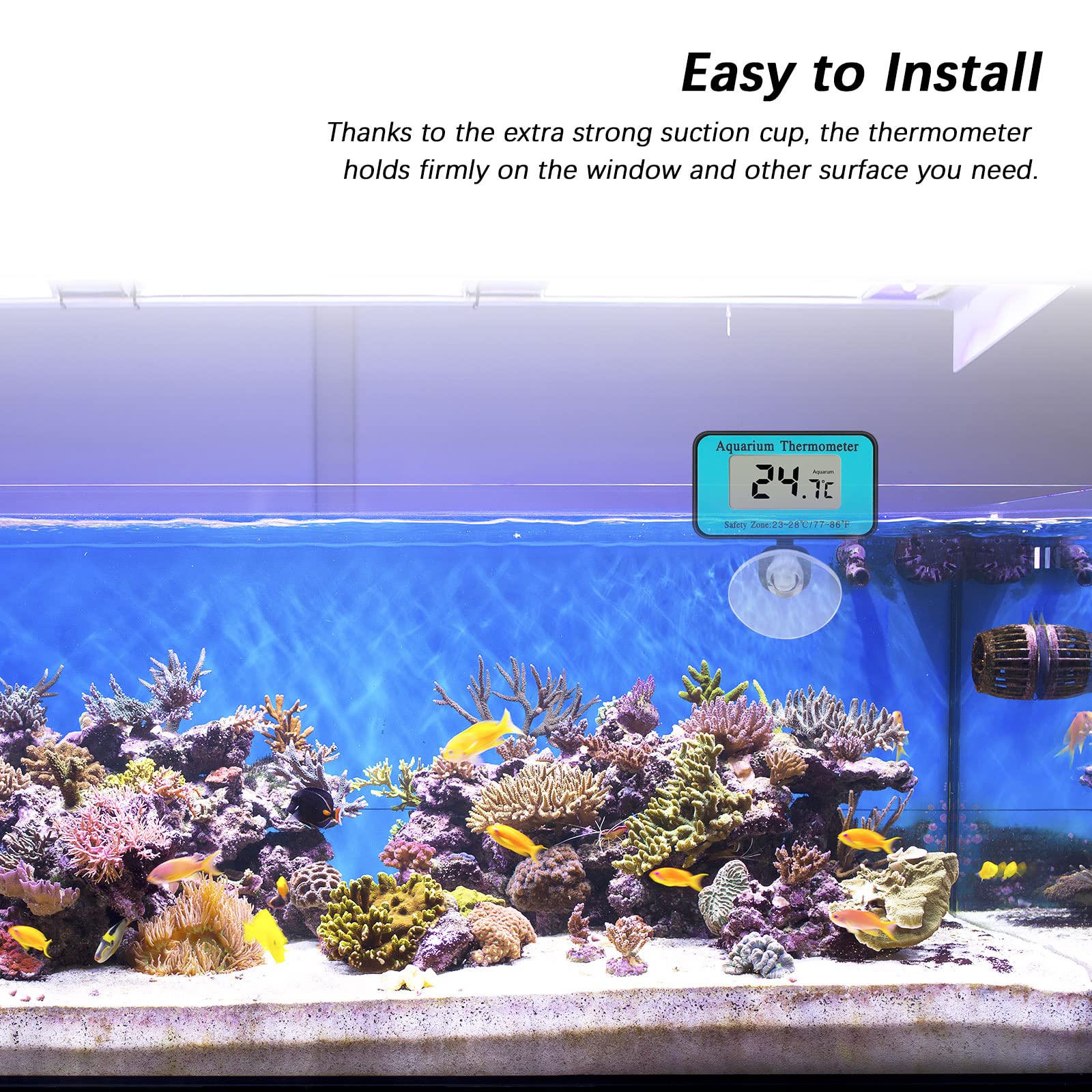 Aquarium Thermometer Waterdichte LCD Digitale Temperatuurmeter Onderwater Temperatuur Monitor Vis Ta | NL